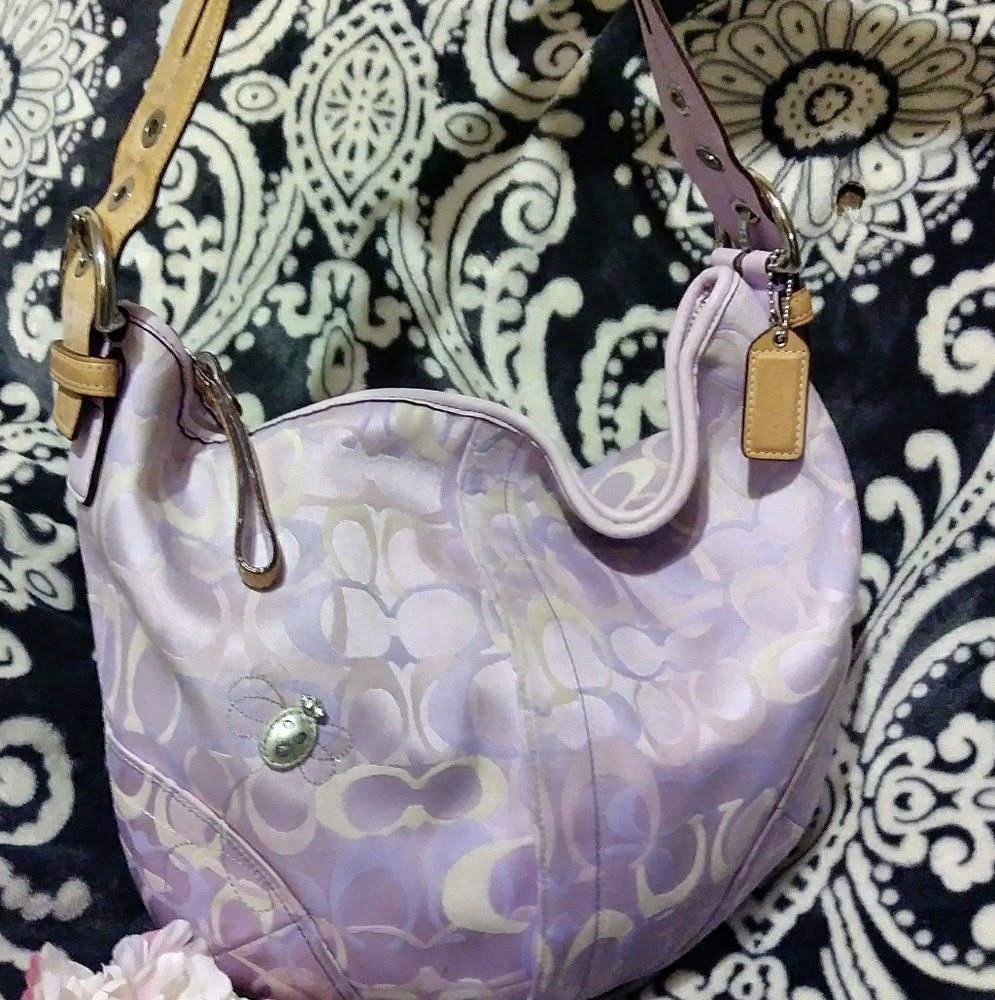 Coach lavender hobo bag
